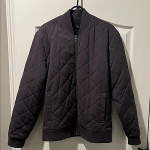 New Rails Mens Quilted Charcoal Jacket